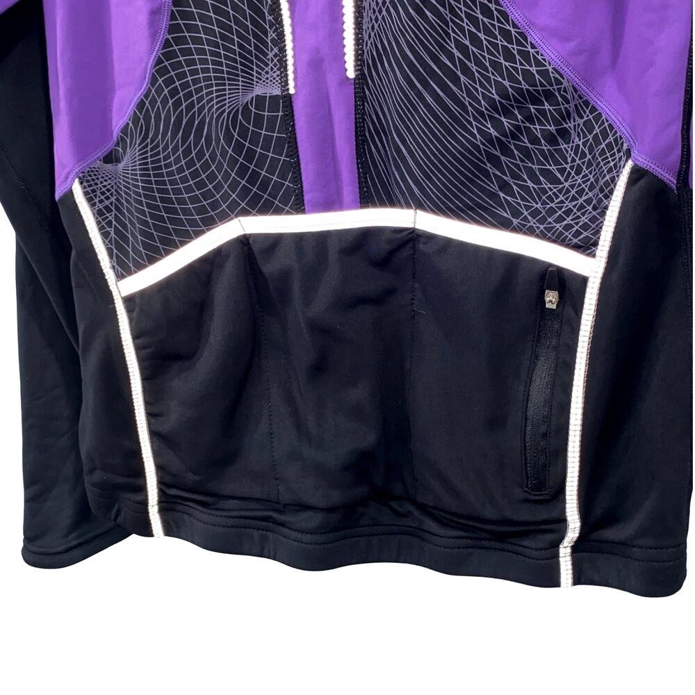 Women's Bicycle Performance Purple & Black Softshell Cycling Jacket Size M - Picture 8 of 9